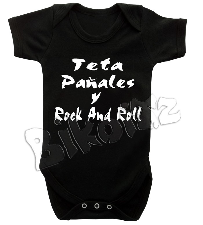 Perpetuo Inquieto Escultor Body Bebé "Teta, Pañales y Rock and Roll" - Bikoitz
