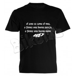 Camiseta "El sexo es como el mus..."