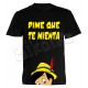 Camiseta "Pinocho miénteme"